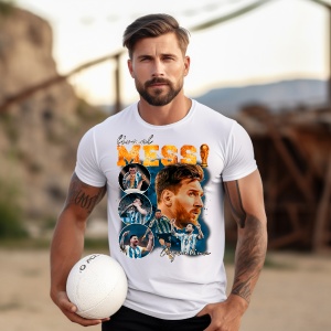 Tricou personalizat barbat cu Lionel Messi Argentina