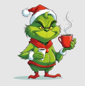 Tricou personalizat Craciun pentru dama 1, Spiridusul Grinch, Bumbac - Img 3