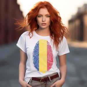Tricou personalizat cu drapelul Romaniei