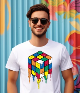 Tricou personalizat pentru barbati Cubul Rubik