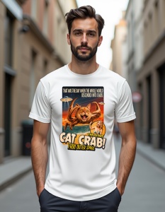 Tricou personalizat pentru barbati din bumbac 100% - Crab Cat