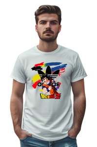 Tricou personalizat pentru barbati din bumbac 100% cu imprimeu haios Dragon Ball Z Anime, cu imprimeu pentru barbati, stil modern, confortabil, tricou personalizat