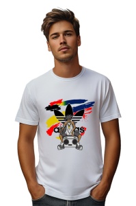 Tricou personalizat pentru barbati din bumbac 100% cu imprimeu haios Street Music Lover, cu imprimeu pentru barbati, stil modern, confortabil, tricou personalizat