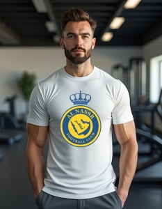 Tricou personalizat pentru barbati din bumbac 100% - Echipa De Fotbal - Al Nassr