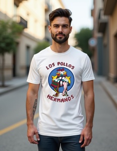 Tricou personalizat pentru bărbați din bumbac 100% - Los Pollos Hermanos