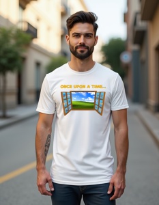 Tricou personalizat pentru bărbați din bumbac 100% - Once Upon A Time Nostalgia