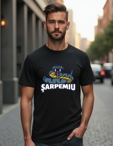 Tricou personalizat pentru bărbați din bumbac 100% - ȘarpeMiuu