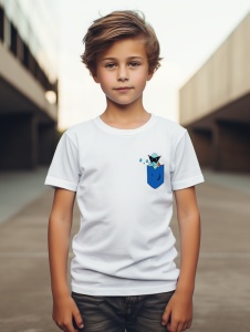 Tricou personalizat pentru copii din bumbac 100% cu imprimeu de buzunar - Squirtle din Pokémon - Tricou pentru antrenorii Pokémon în devenire - Img 2