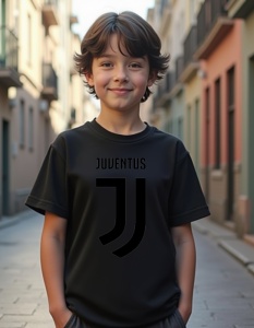 Tricou personalizat pentru copii din bumbac 100% - Echipa De Fotbal - Juventus - Img 2