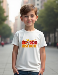 Tricou personalizat pentru copii din bumbac 100% - Pikachu - Just Do It