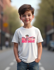 Tricou personalizat pentru copii din bumbac 100% - Rich Girl - Just Do It - Img 2