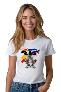 Tricou personalizat pentru damă din bumbac 100% Rap Music Lover, cu imprimeu pentru femei, stil modern, confortabil, tricou personalizat