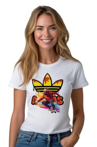 Tricou personalizat pentru damă din bumbac 100% Street Skating, cu imprimeu pentru femei, stil modern, confortabil, tricou personalizat