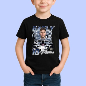 Tricou Pierre Gasly Portret Masina Formula 1 Alfatouri, Copii | Dama | Barbat - Img 2
