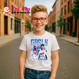 Tricou Pierre Gasly Portret Si Masina Costum Alb Formula 1, Copii | Dama | Barbat - Img 6
