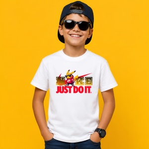 Tricou Pikachu Electric Yellow Pokemon Urban Street Fashion, din bumbac 100% Copii | Dama | Barbat - Img 2