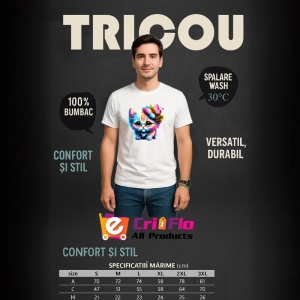 Tricou Pisica cu par buclat si flori imagine magica Copii | Dama | Barbat - Img 6