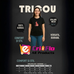 Tricou pisica formata din flori Negru, Copii | Dama | Barbat - Img 11