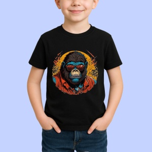 Tricou Pisici indragostite cu flori si inima fundal alb Copii | Dama | Barbat, culoare negru - Img 4