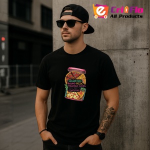 Tricou Pizza Confusing Shape Design, Copii | Dama | Barbat, culoare negru - Img 6