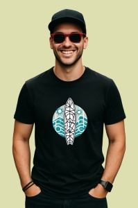 Tricou Placa Surf Valuri Geometrie, Copii | Dama | Barbat, culoare negru
