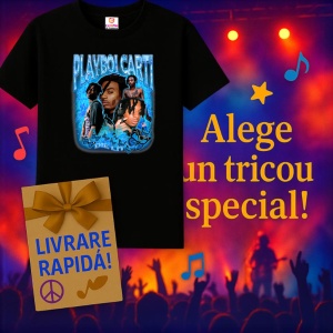 Tricou Playboi Carti, muzica RAP, Dama | Barbat | Copii, Culoare Negru - Img 15