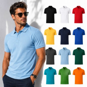 Tricou Polo Bărbat din Bumbac 100%, tip Tommy Casual, Regular Fit, Mărimi S - 3XL, 12 Culori