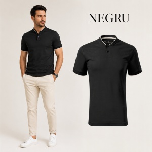 Tricou Polo Bărbați Malfini 273 Diamond, 100% Bumbac, 215 g/m², Guler Tip Bomber, 8 Culori - Img 16
