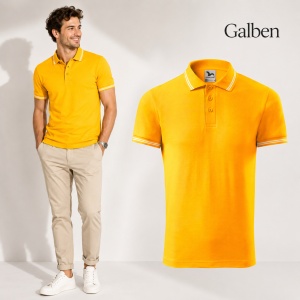 Tricou Polo Bărbați Malfini cu Dungi la Guler și Manșete, Tip Tommy, 65% Bumbac, 200 g/m², 19 Culori, Mărimi S–3XL - Img 18