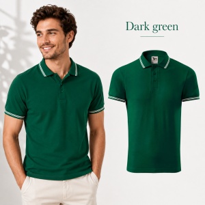 Tricou Polo Bărbați Malfini Urban 219, cu Dungi la Guler, Tip Tommy, 65% Bumbac, 200 g/m², 19 Culori, Mărimi S–3XL - Img 19