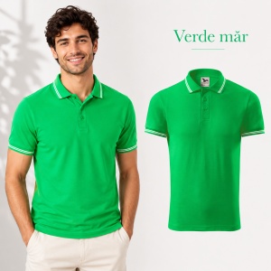 Tricou Polo Bărbați Malfini Urban 219, cu Dungi la Guler, Tip Tommy, 65% Bumbac, 200 g/m², 19 Culori, Mărimi S–3XL - Img 29
