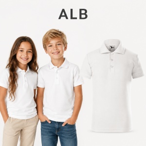 Tricou Polo Copii pentru Uniformă Școlară, Fete și Băieți, cu Guler - Img 11