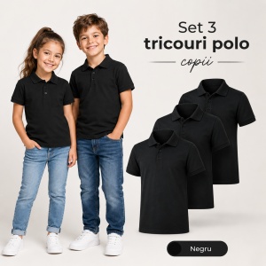 Tricou Polo Copii - Set de 3 Bucăți tricouri polo copii fete si baieti - Img 8