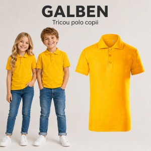 Tricou Polo Copii Tip Tommy – Cu Guler, Calitate Premium, pentru Școală, Băieți și Fete - Img 14
