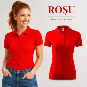 Tricou Polo Damă Malfini 210 Pique, Croială Cambrată, 200 g/m², Mărimi XS–3XL,65% Bumbac, 36 Culori - Img 20