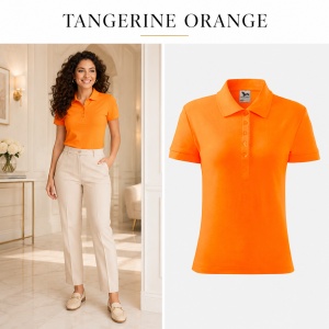 Tricou Polo Damă Malfini Cotton, 100% Bumbac, Croială Cambrată, Guler Polo Raiat, 5 Nasturi, 17 Culori, Mărimi XS–2XL - Img 24