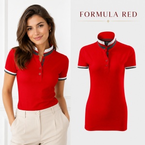 Tricou Polo Damă Premium Malfini 257 Collar Up, 100% Bumbac, Croială Cambrată, 215 g/m², XS 2XL, 10 Culori - Img 26