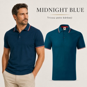 Tricou Polo Pique Bărbați Malfini Focus, 14 Culori Disponibile, 65% Bumbac, 180 g/m², Guler tip tommy cu Dungi Contrastante, Mărimi S 3XL - Img 20