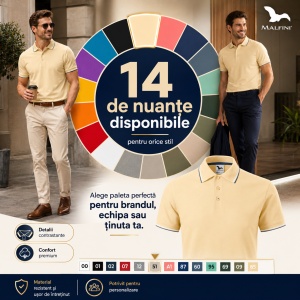 Tricou Polo Pique Bărbați tip Tommy | Guler cu Dungi | 14 Culori Disponibile- 232 - Img 6