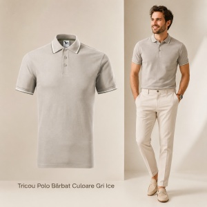 Tricou Polo Pique Bărbați tip Tommy | Guler cu Dungi | 14 Culori Disponibile- 232 - Img 16