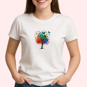 Tricou pom cu fluturi - Copii | Dama | Barbat - Img 2