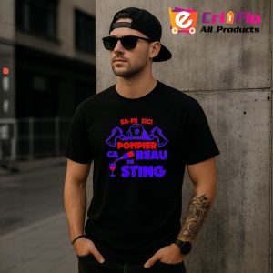 Tricou pompier ca beau de sting mesaj amuzant, Copii | Dama | Barbat , tricou negru - Img 7