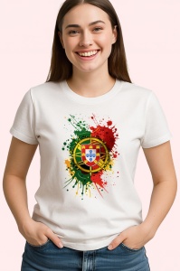 Tricou Portugal Steag Splash Art, Copii | Dama | Barbat - Img 4
