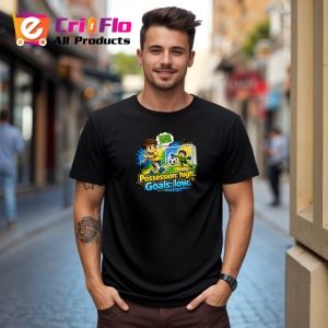 Tricou Possession High Goals Low Copii Fotbal V1, din bumbac 100%, tricou negru Dama | Barbat - Img 6