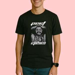 Tricou Post Malone - Laughing Black & White, muzica POP, Dama | Barbat | Copii, Culoare Negru - Img 3