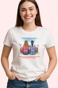 Tricou prietenele prietenia este cea mai buna forma de iubire mesaj emotionant, Copii | Dama | Barbat - Img 3