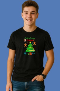Tricou Primul Meu Craciun Brad Cu Cadouri, din bumbac 100% Copii | Dama | Barbat - Img 2