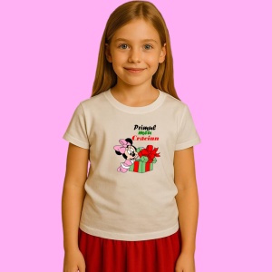 Tricou Primul Meu Craciun Minnie, din bumbac 100% Copii | Dama | Barbat - Img 3