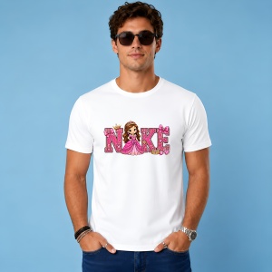 Tricou Printesa Regala Coroana Roz Litere Urban Girl Power, din bumbac 100% Copii | Dama | Barbat