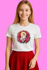Tricou Printese Disney Craciun Colaj, din bumbac 100%, tricou alb, Copii | Dama | Barbat - Img 4